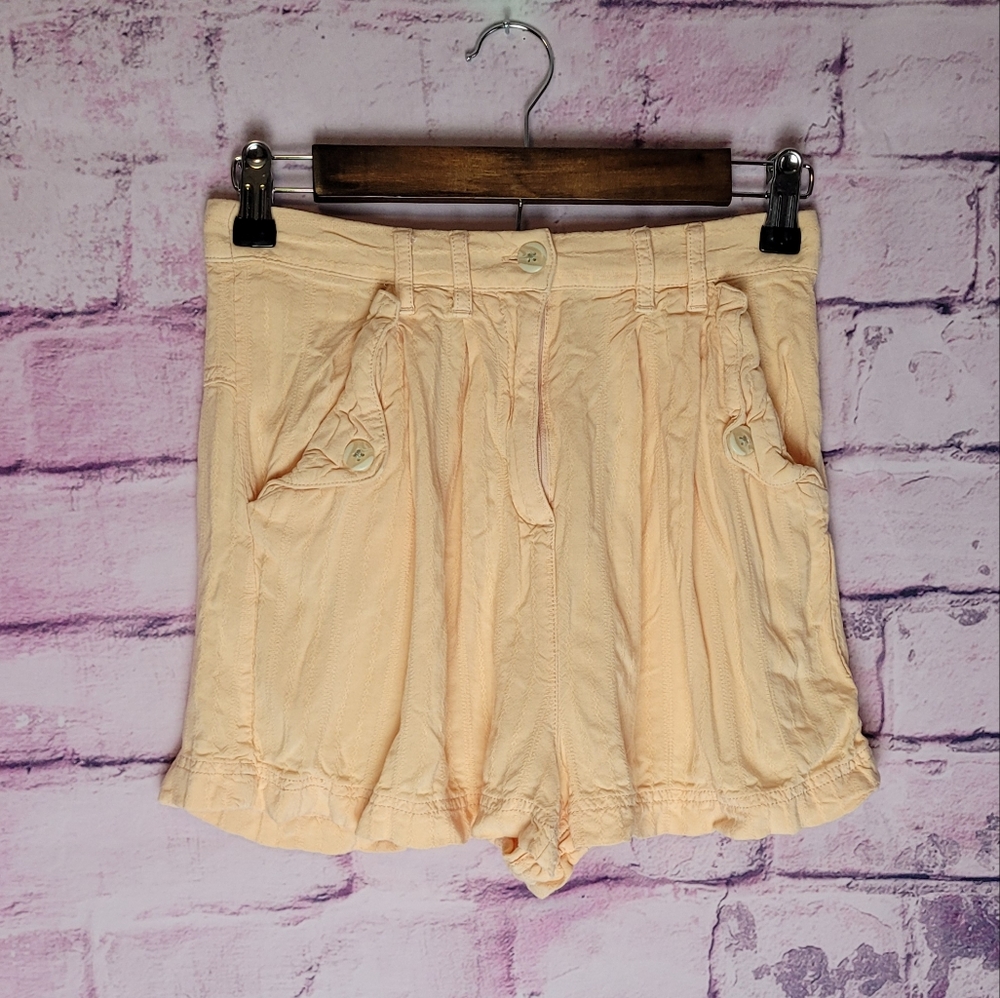 URBAN OUTFITTERS KIMCHI BLUE ORANGE SHERBET FLOWY BOHO HIGH RISE SHORTS 2